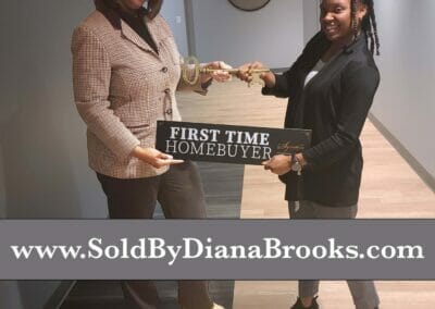 Diana Brooks with a first time homebuyer!
